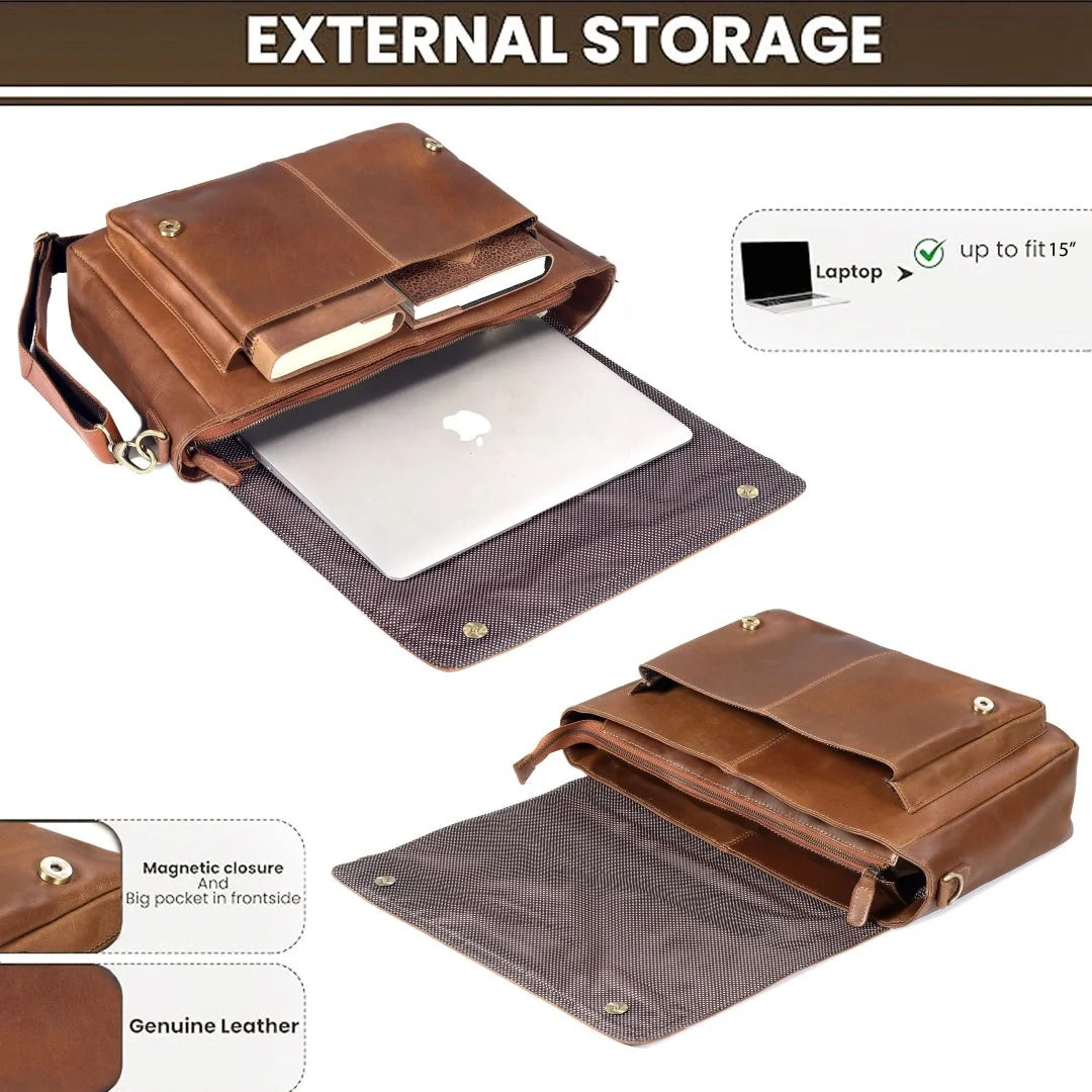 The Jackson Leather Buffalo Messenger