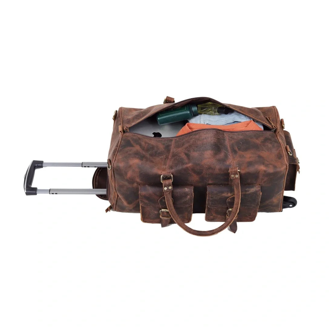 The Legendary Vintage Classic Buffalo Leather Travel Duffle Bag