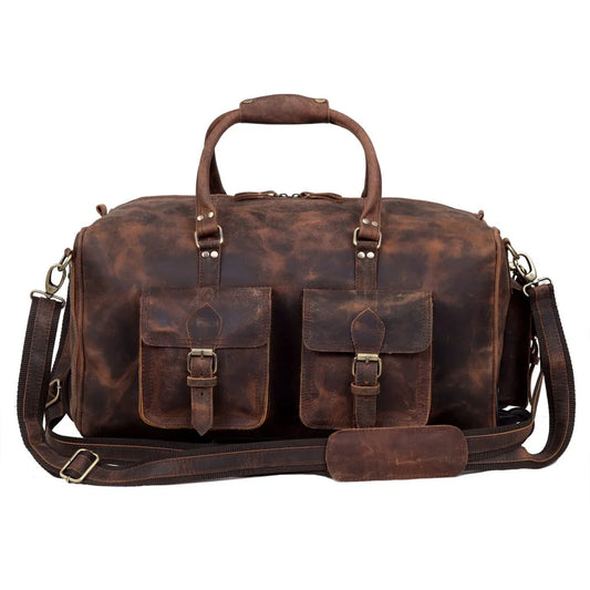 The Legendary Vintage Classic Buffalo Leather Travel Duffle Bag