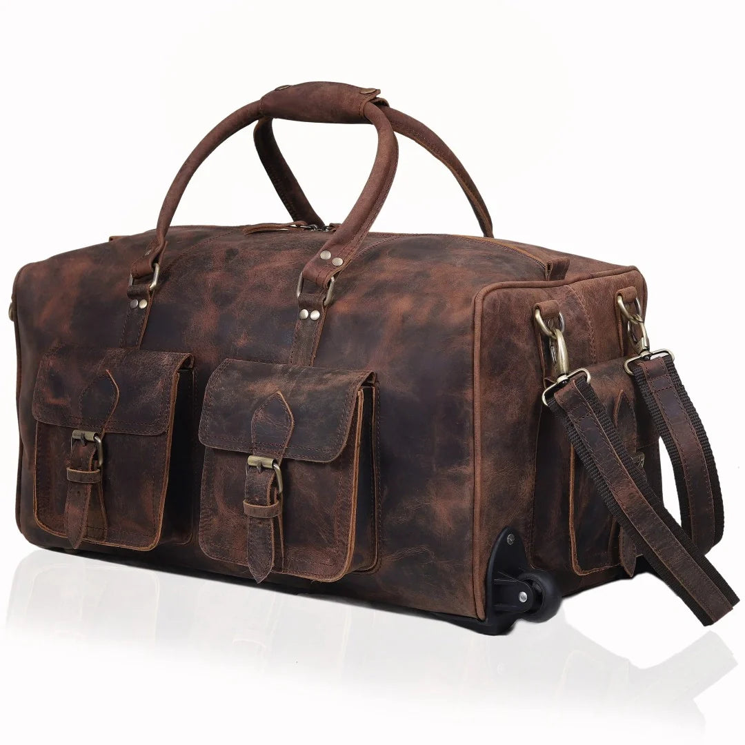 The Legendary Vintage Classic Buffalo Leather Travel Duffle Bag