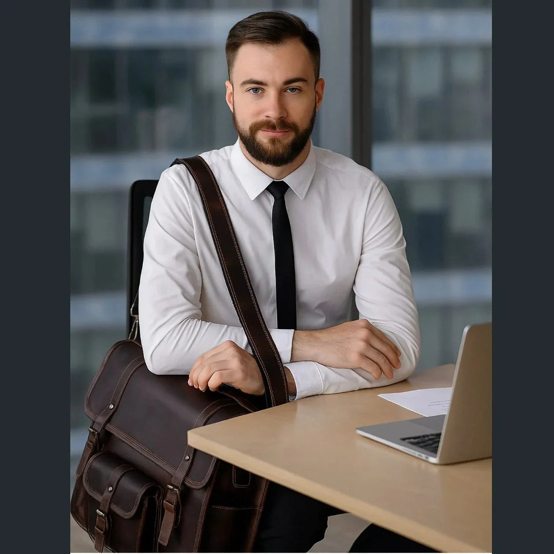 The Moya Leather Messenger Bag