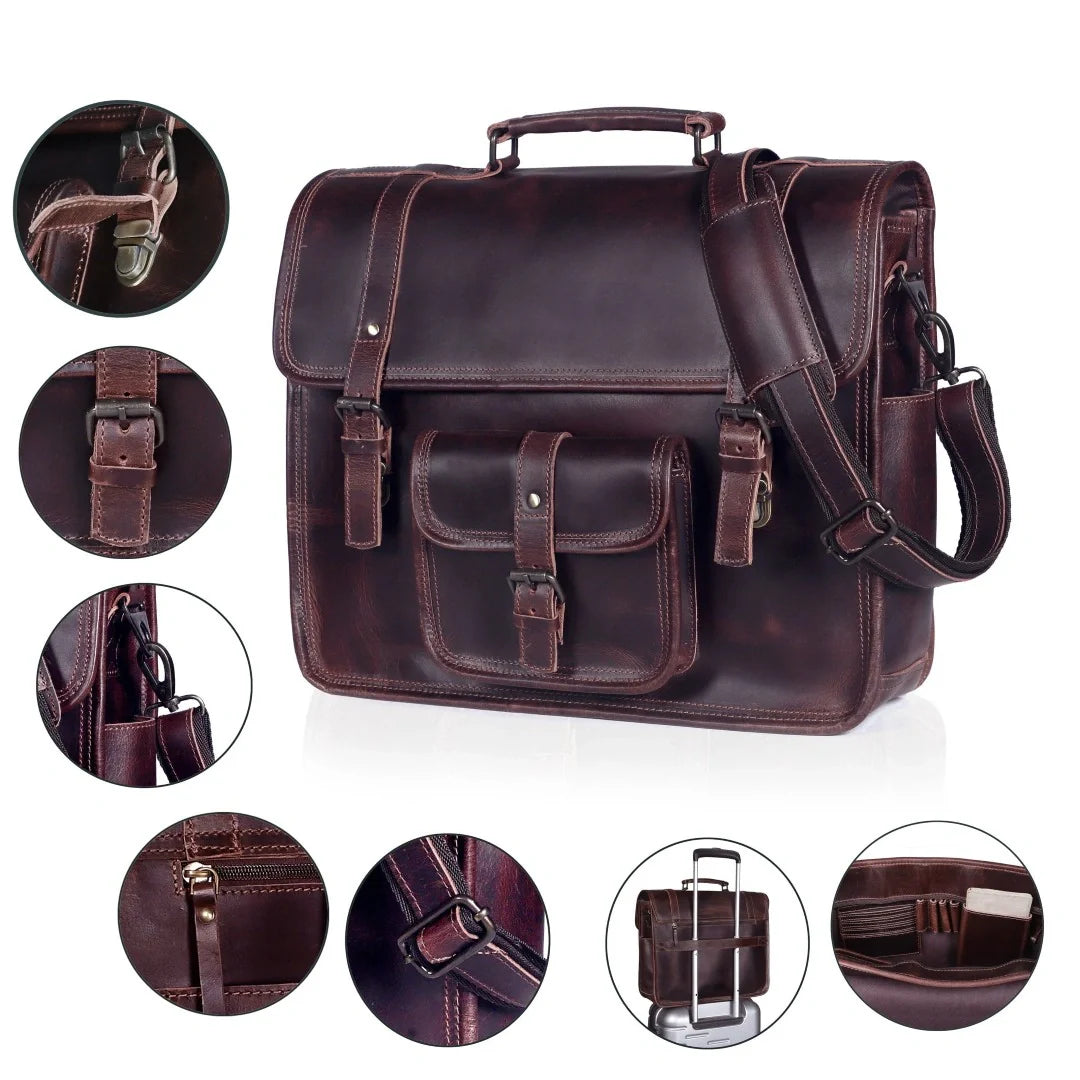 The Moya Leather Messenger Bag