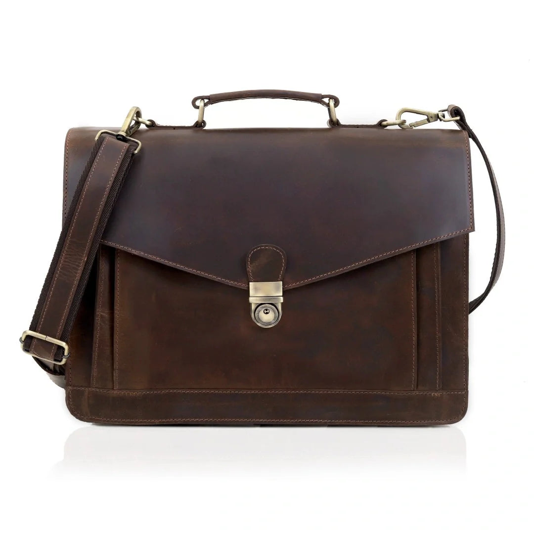 The Officer Leather Laptop Bag