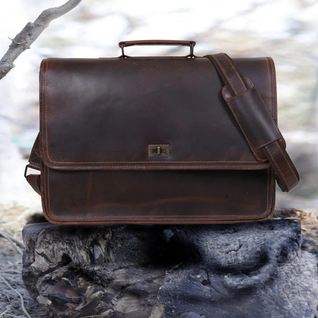 The Paradise Leather Messenger Bag For Men