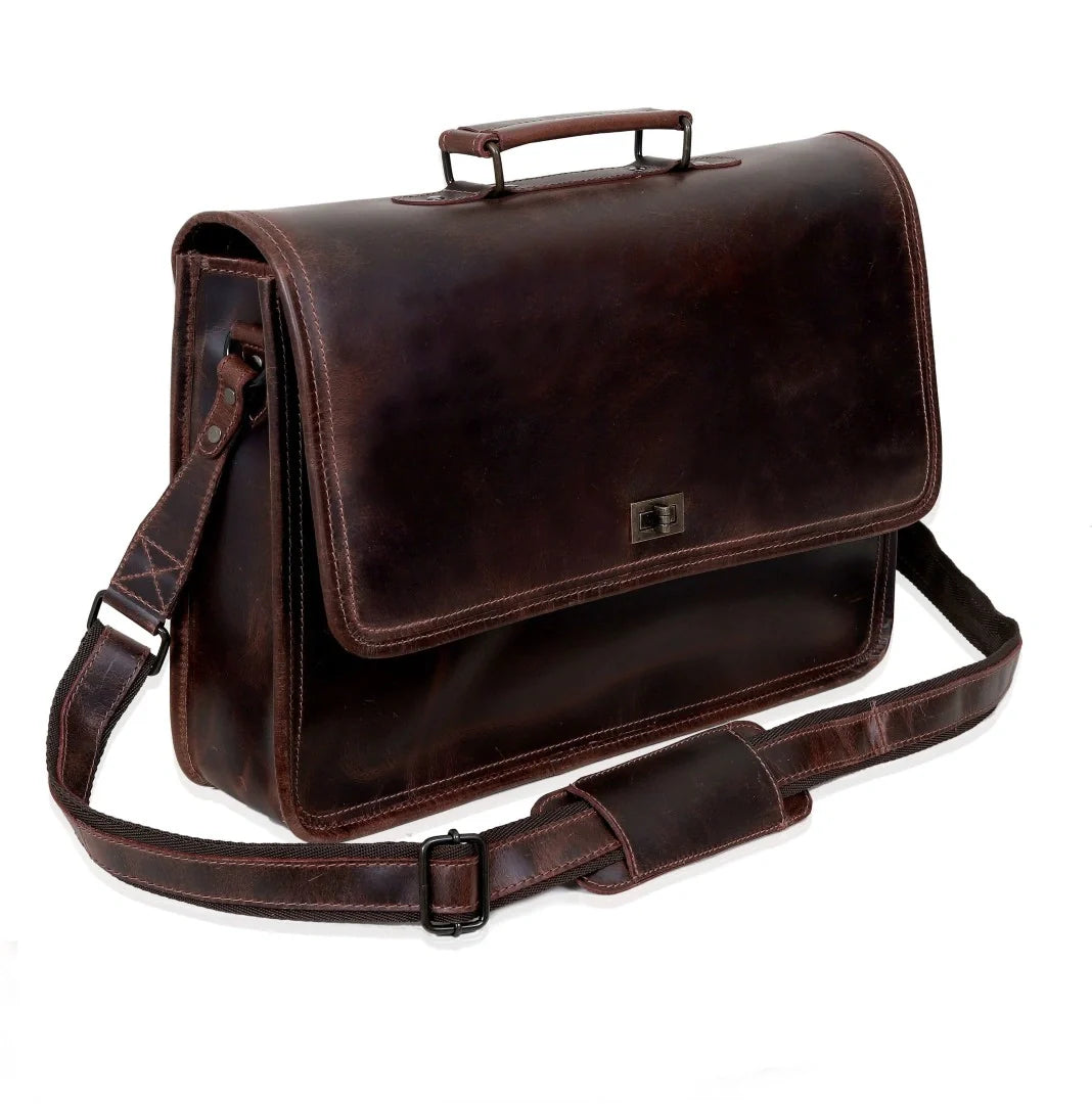 The Paradise Leather Messenger Bag For Men