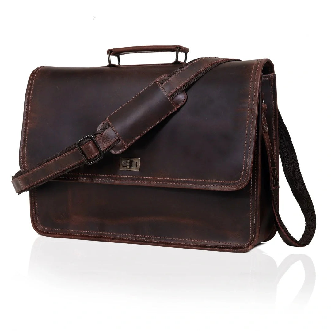 The Paradise Leather Messenger Bag For Men