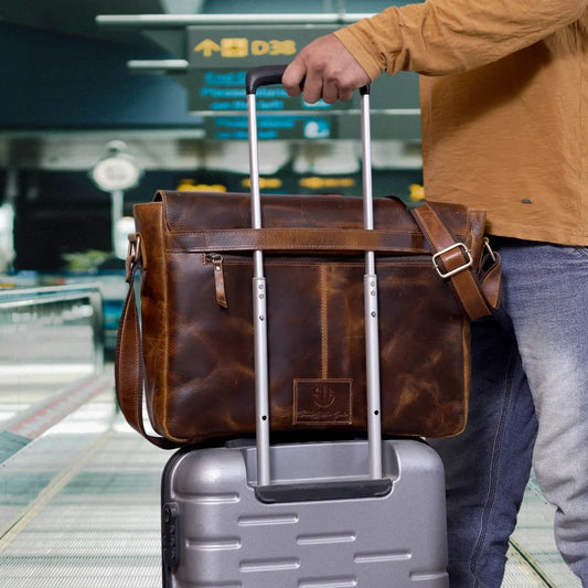 The Saturn Buffalo Leather Messenger Bag