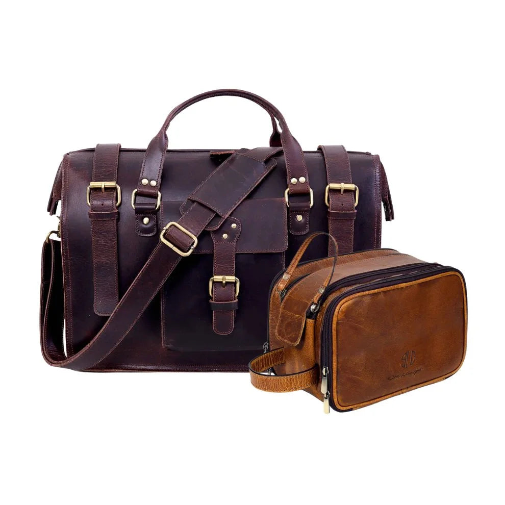 The Signature Leather Briefcase Combo