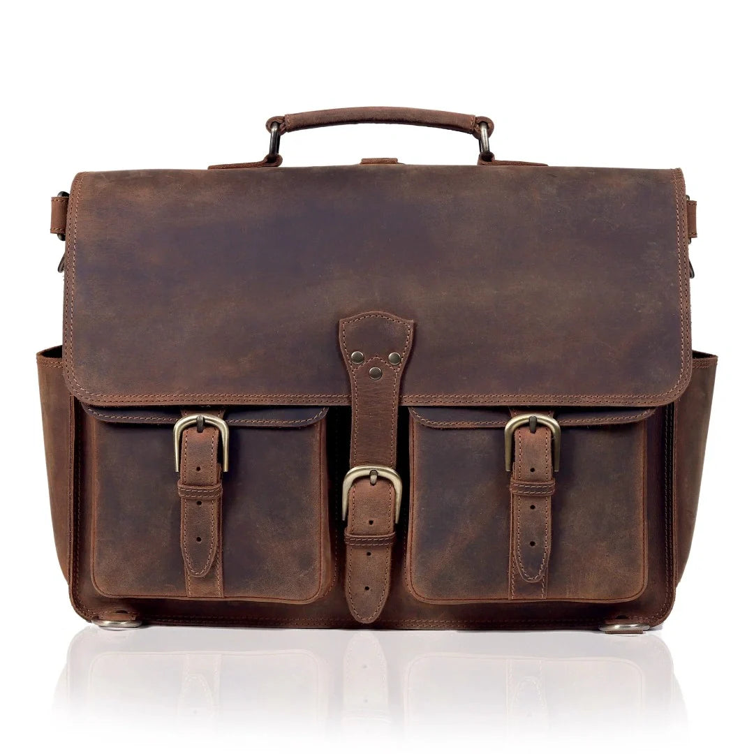The Vintage Buffalo Leather Messenger Bag