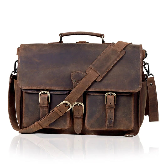 The Vintage Buffalo Leather Messenger Bag
