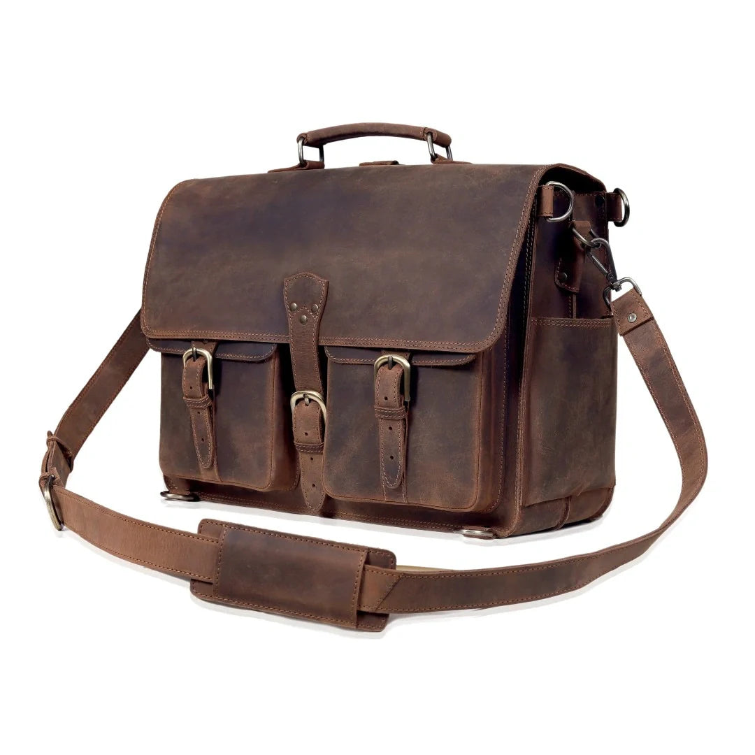 The Vintage Buffalo Leather Messenger Bag