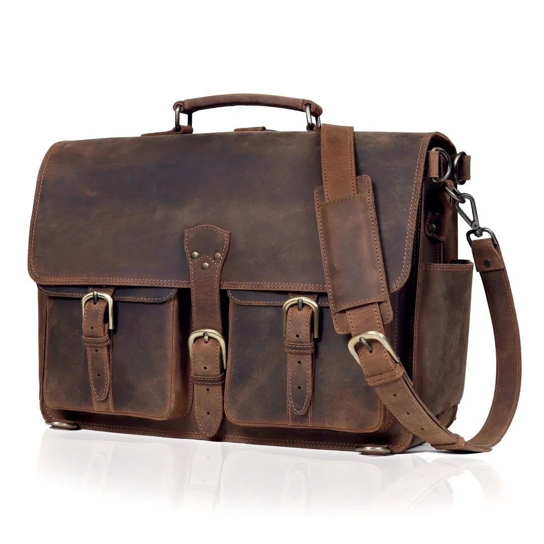 The Vintage Buffalo Leather Messenger Bag