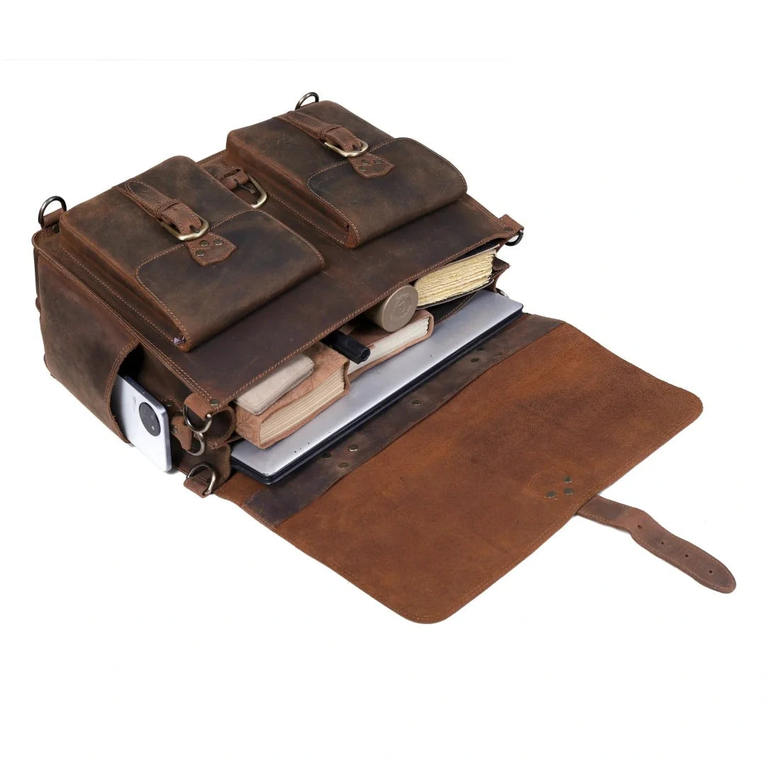 The Vintage Buffalo Leather Messenger Bag