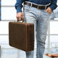 The Vintage Buffalo Leather hard shell attachéd Case Briefcase