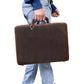 The Vintage Buffalo Leather hard shell attachéd Case Briefcase