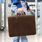 The Vintage Buffalo Leather hard shell attachéd Case Briefcase