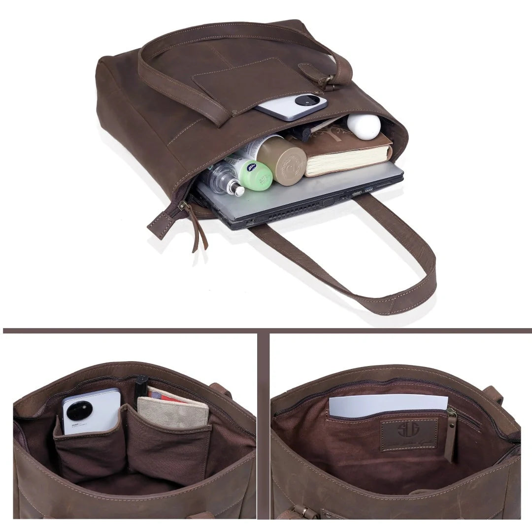 The Vintage classic Buffalo Leather Tote