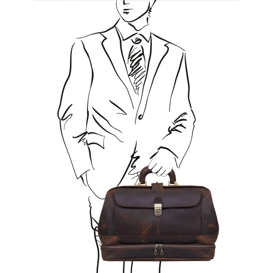 The Vintage Leather Briefcase Doctor Bag
