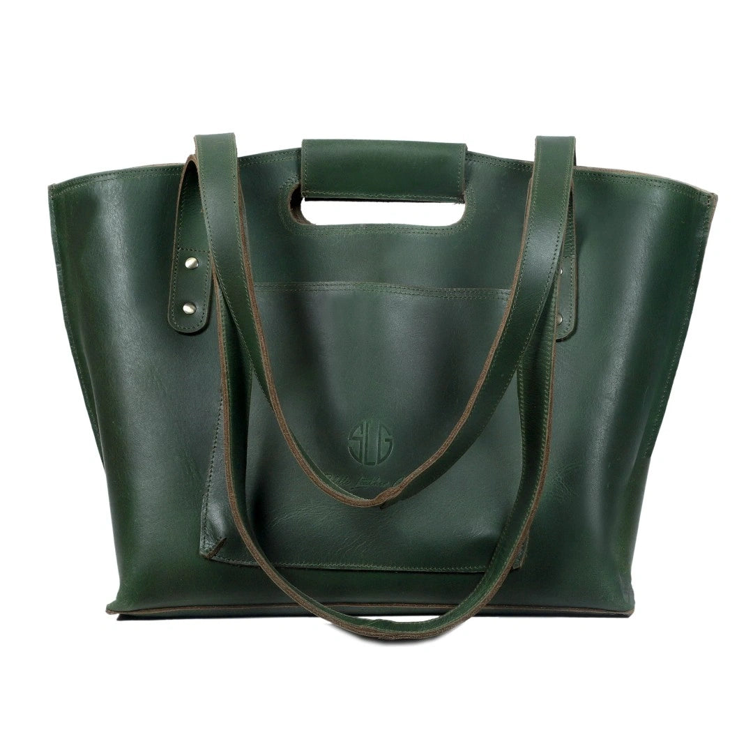 The Wine Leather Tote Bag