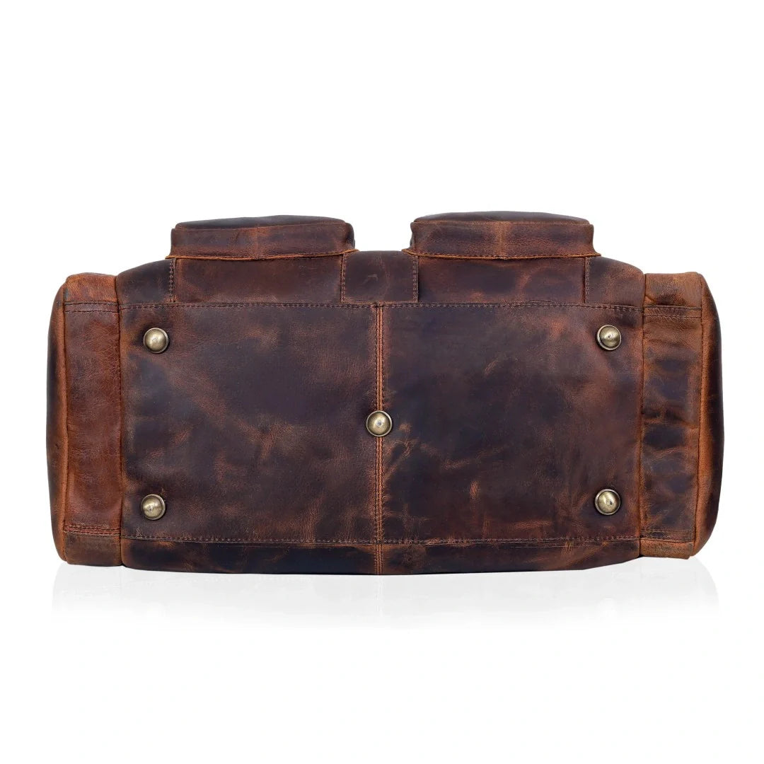Vintage Radiant Buffalo Leather Duffle Bag