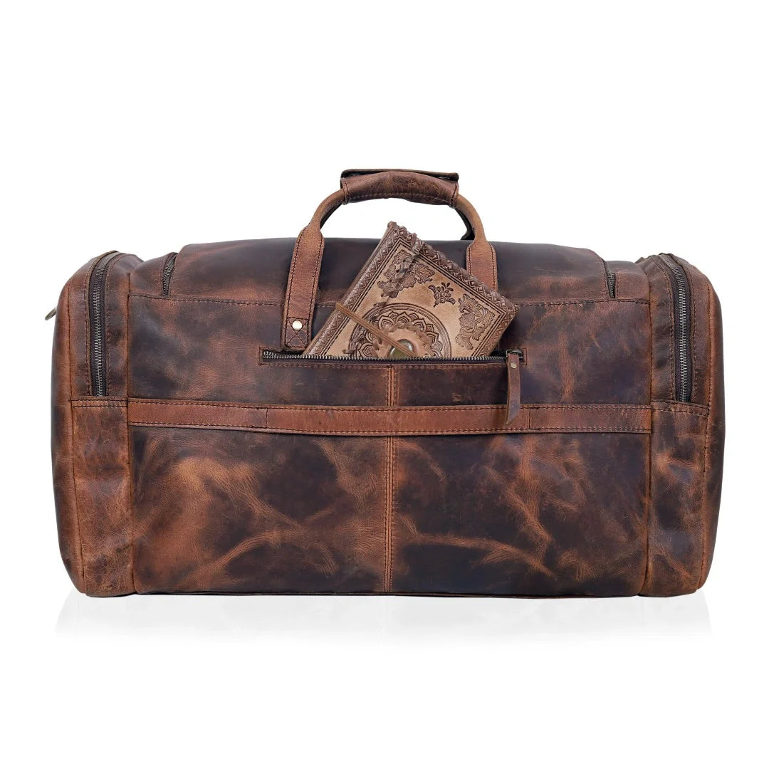 Vintage Radiant Buffalo Leather Duffle Bag