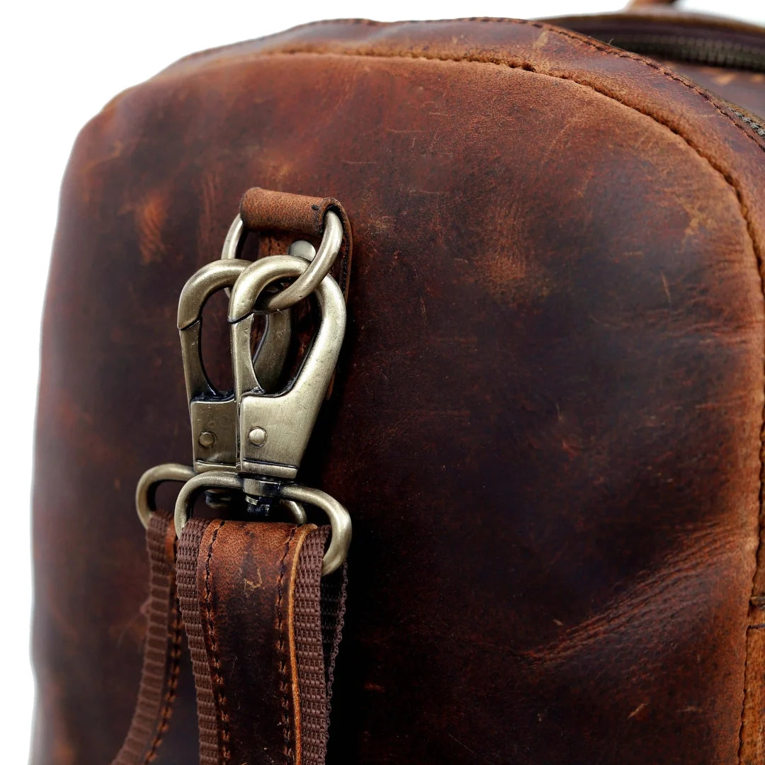 The Drifter Duo - Buffalo Leather Duffle Bag & Backpack Combo