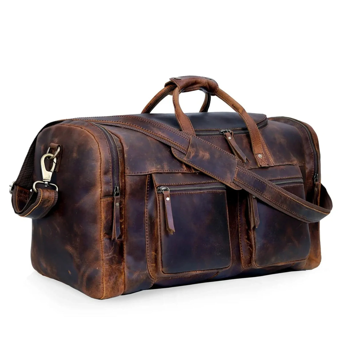 The Drifter Duo - Buffalo Leather Duffle Bag & Backpack Combo